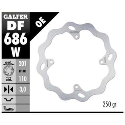 Disque de freins Galfer W 201/110/3 mm