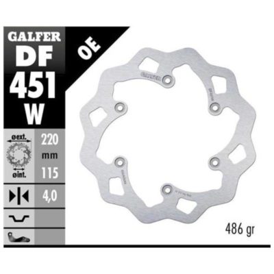 Disque de freins Galfer W 220/115/4 mm