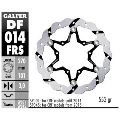 Disque de freins Galfer new FRS (FRY) 270/101/3 mm