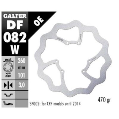 Disque de freins Galfer W 260/101/3 mm