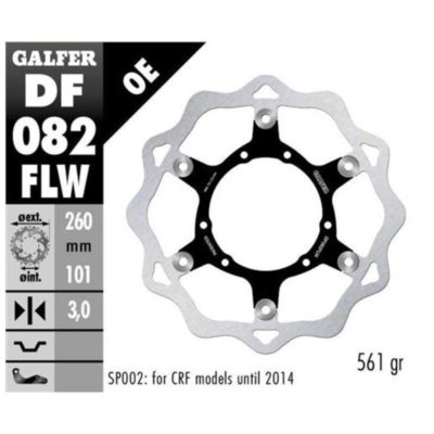 Disque de freins Galfer FLW 260/101/3 mm