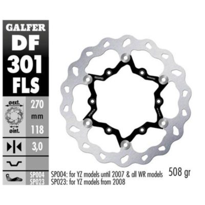 Disque de freins Galfer new FLS (FLY) 270/118/3 mm