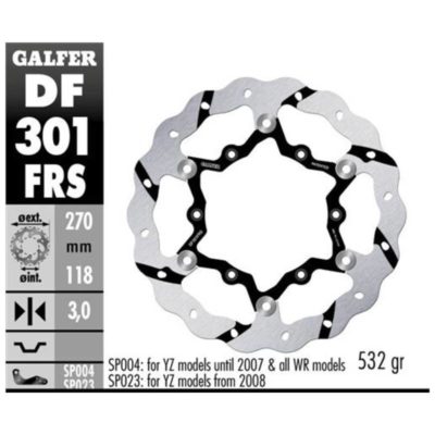 Disque de freins Galfer new FRS (FRY) 270/118/3 mm