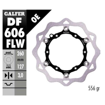 Disque de freins Galfer FLW 260/127/3 mm
