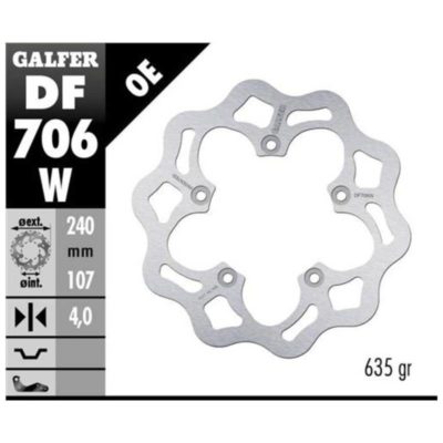Disque de freins Galfer W 240/107/4 mm