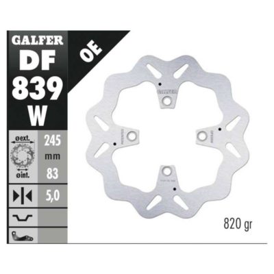 Disque de freins Galfer W 245/83/5mm