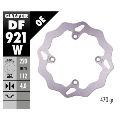 Disque de freins Galfer W 220/112/4mm (Sherco)