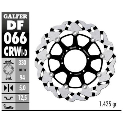 Disque de freins Galfer CRW 330/94/5 mm (droite)
