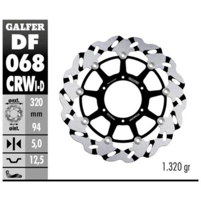 Disque de freins Galfer CRW 320/94/5 mm (gauche