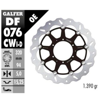 Disque de freins Galfer CW 320/94/5 mm (droite)