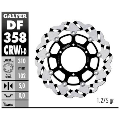 Disque de freins Galfer CRW 310/102/5mm droite