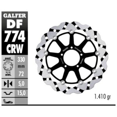 Disque de freins Galfer CRW 320/72/5mm droite