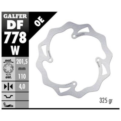 Disque de frein Galfer W 201,5/110/4mm