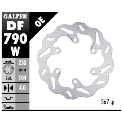Disque de frein Galfer W 230/104/4mm