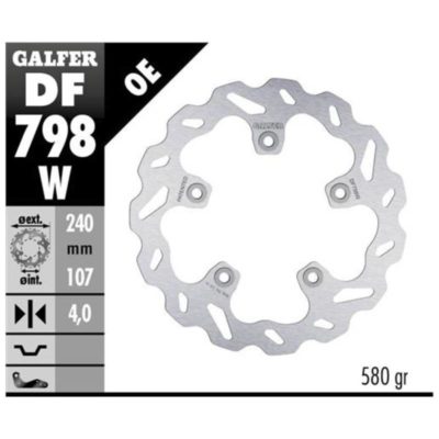 Disque de frein Galfer W 240/107/4 (5 trou)