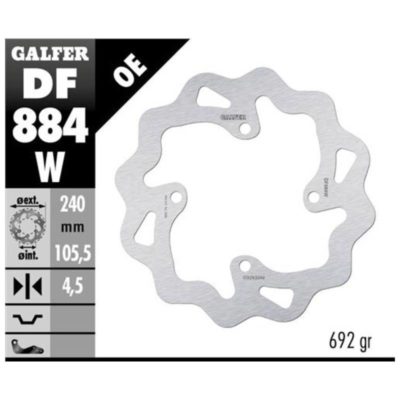 Disque de frein Galfer W 240/105,5/4,5