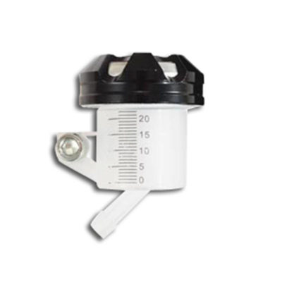 Bocal de maitre cylindre de frein universel noir alu 45°