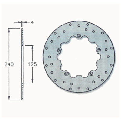 Disque de frein IGM 240/125/4mm PRIX NET