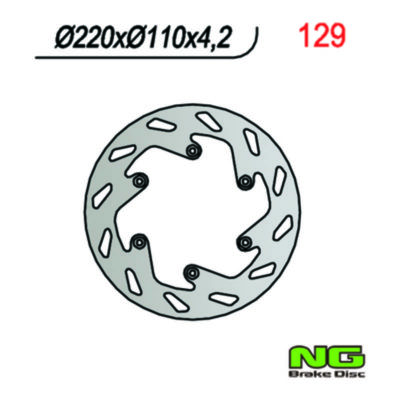 Disque de freins NG Brake Disc 220/110/4.2mm (6 trou)