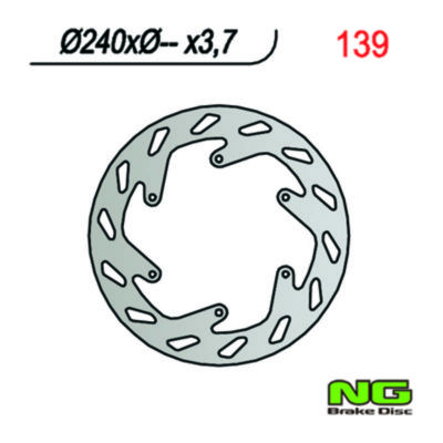 Disque de freins NG Brake Disc 240/-/3.7mm (6 trou)