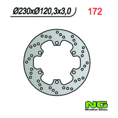 Disque de freins NG Brake Disc 230/120/4mm (6 trou)
