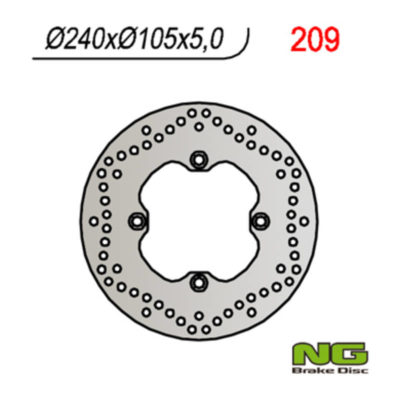 Disque de freins NG Brake Disc 240/105/5mm (4 trou)