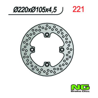 Disque de freins NG Brake Disc 220/105/4.5mm (4 trou)