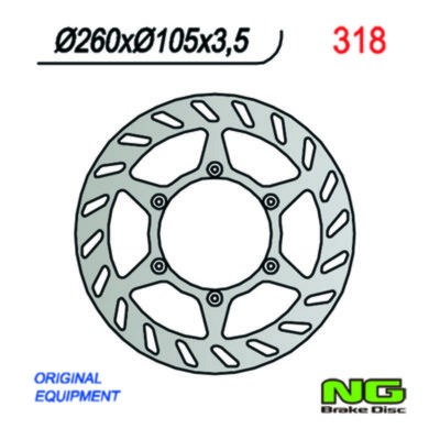 Disque de freins NG Brake Disc 260/105/3.5mm (6 trou)