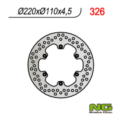 Disque de freins NG Brake Disc 220/110/4.5mm (6 trou)
