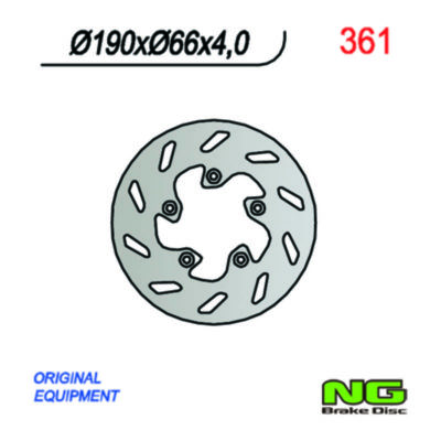 Disque de freins NG Brake Disc 190/66/4mm (5 trou)