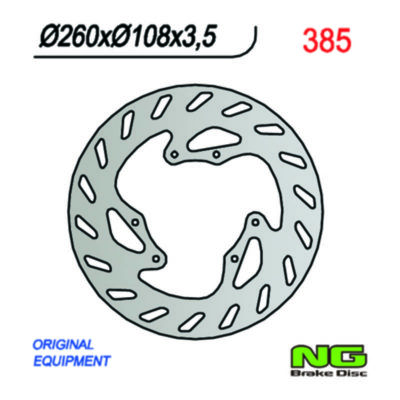 Disque de freins NG Brake Disc 260/108/3.5mm (6 trou)