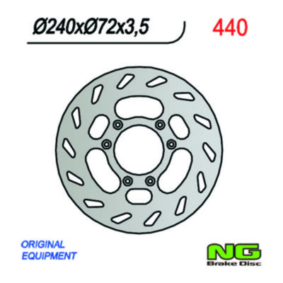 Disque de freins NG Brake Disc 240/72/3.5mm (6 trou)