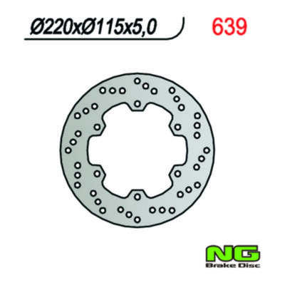 Disque de freins NG Brake Disc 220/115/5mm (6 trou)