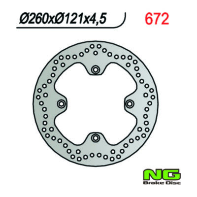 Disque de freins NG Brake Disc 260/121/4.5mm (4 trou)