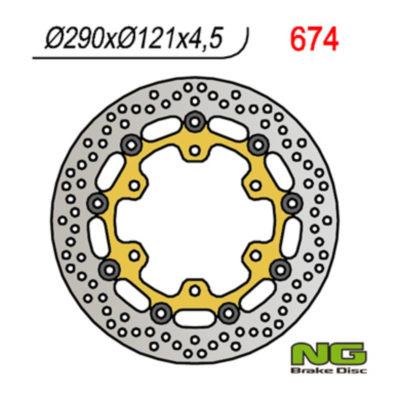 Disque de freins NG Brake Disc 290/121/4.5mm (6 trou)