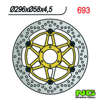 Disque de freins NG Brake Disc 296/58/4.5mm (6 trou)