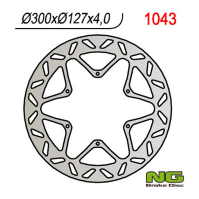 Disque de freins NG Brake Disc 300/127/4mm (6 trou)