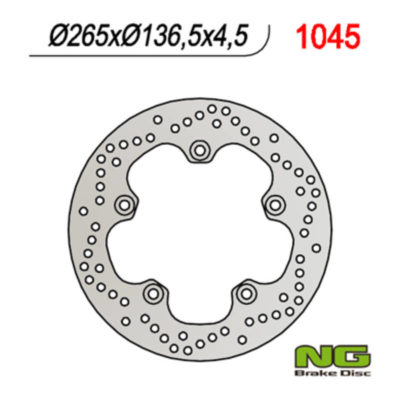 Disque de freins NG Brake Disc 265/136/4.5mm (5 trou)