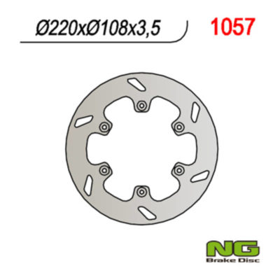 Disque de freins NG Brake Disc 220/108/3.5mm (6 trou)