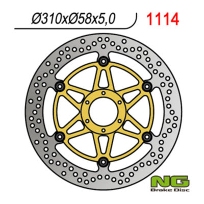 Disque de freins NG Brake Disc 310/58/5mm (6 trou)