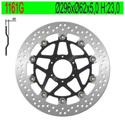 Disque de freins NG Brake Disc 296/62/5mm (6 trou)