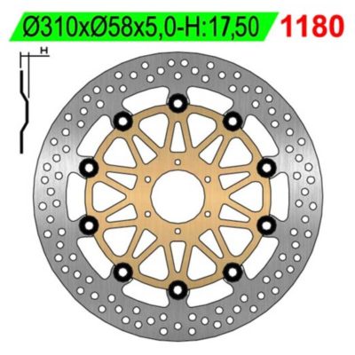 Disque de freins NG Brake Disc 310/58/5mm (6 trou)