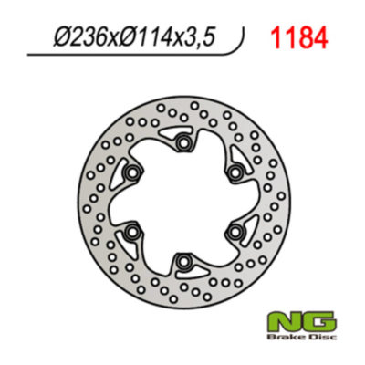 Disque de freins NG Brake Disc 236/114/3.5mm (6 trou)
