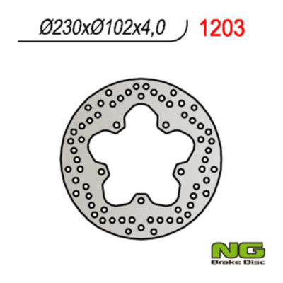 Disque de freins NG Brake Disc 230/102/4mm (5 trou)