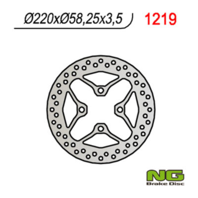 Disq-.de freins NG Brake Disc 220/58.25/3.5mm (4 trou)