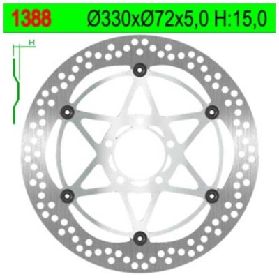 Disque de freins NG Brake Disc 330/72/5mm (5 trou)