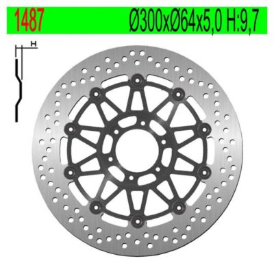 Disque de freins NG 300/64/5mm 6 trous
