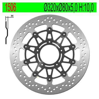 Disque de freins NG Brake Disc 320/80/5mm (5 trous)