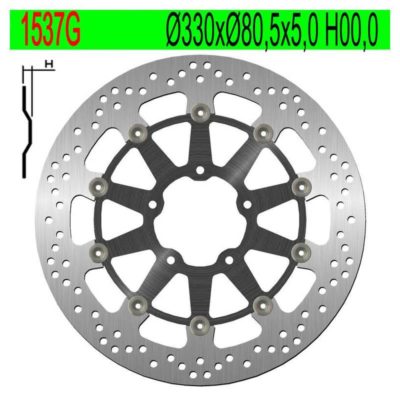 Disque de freins NG Brake Disc 330/80.5/5mm (5 trous)