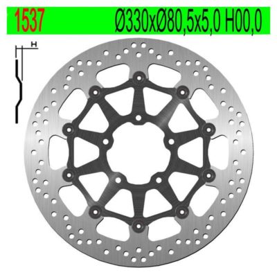 Disque de freins NG Brake Disc 330/80.5/5mm (5 trous)